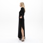 KENDALL+KYLIE-Γυναικείο βελουτέ μακρύ φόρεμα KENDALL+KYLIE KKW.2W0.030.008 μαύρο