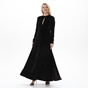 KENDALL+KYLIE-Γυναικείο βελουτέ μακρύ φόρεμα KENDALL+KYLIE KKW.2W0.030.008 μαύρο