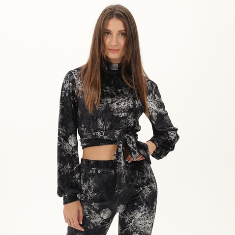 KENDALL+KYLIE-Γυναικείο μακρυμάνικο τοπ KENDALL+KYLIE KKW.2W0.040.002 μαύρο γκρι