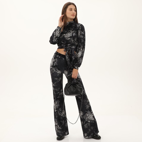 KENDALL+KYLIE-Γυναικείο μακρυμάνικο τοπ KENDALL+KYLIE KKW.2W0.040.002 μαύρο γκρι
