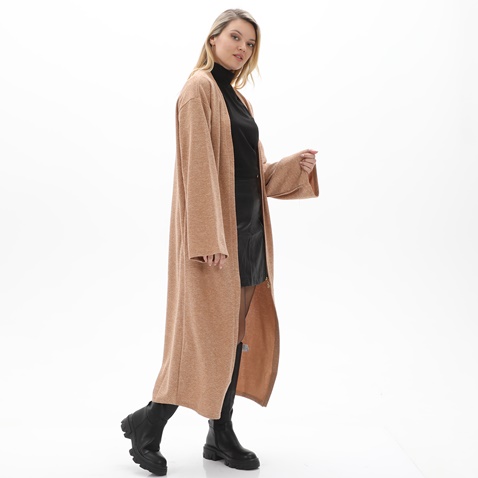 KENDALL+KYLIE-Γυναικεία μακριά ζακέτα KENDALL+KYLIE KKW.2W0.042.001 μπεζ