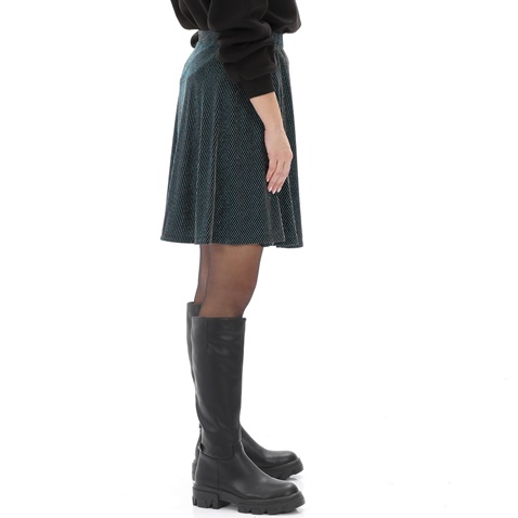 KENDALL+KYLIE-Γυναικεία mini φούστα KENDALL+KYLIE KKW.2W0.050.003 MIXED πράσινη ριγέ
