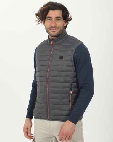 MARTIN & CO-Ανδρικό αμάνικο μπουφάν MARTIN & CO 223-80-2935 γκρι