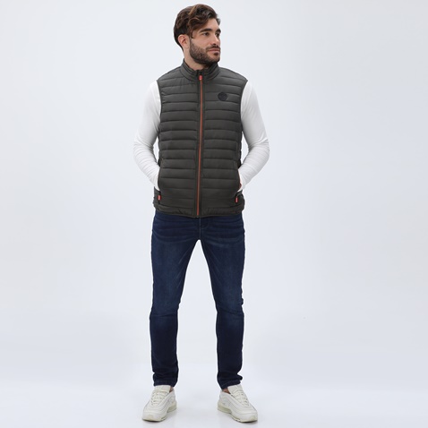 MARTIN & CO-Ανδρικό αμάνικο μπουφάν MARTIN & CO 223-80-2935 γκρι