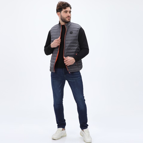 MARTIN & CO-Ανδρικό αμάνικο μπουφάν MARTIN & CO 223-80-2935 γκρι