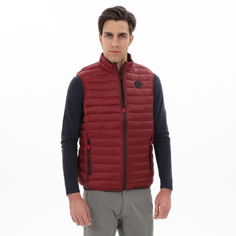 MARTIN & CO-Ανδρικό αμάνικο μπουφάν MARTIN & CO 223-80-2935 μπορντό