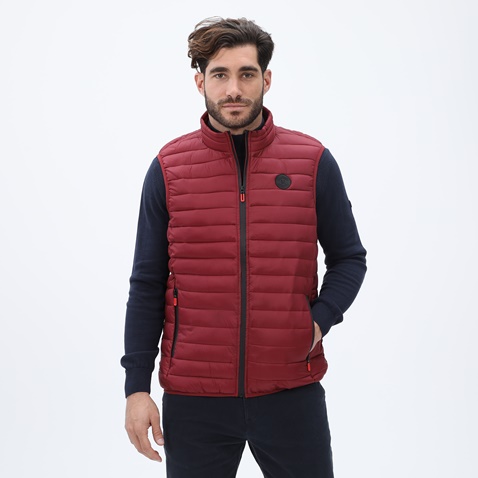 MARTIN & CO-Ανδρικό αμάνικο μπουφάν MARTIN & CO 223-80-2935 κόκκινο