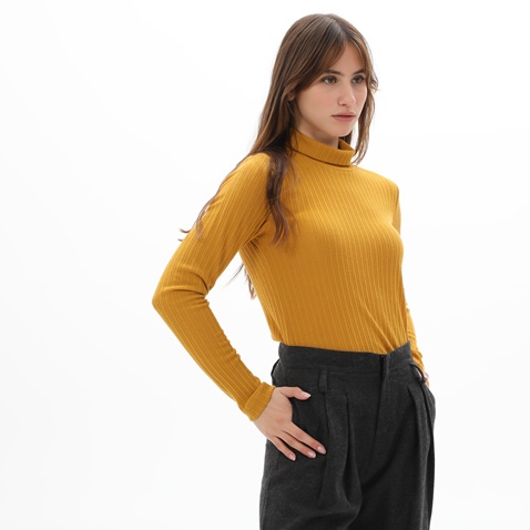 STAFF JEANS-Γυναικεία μπλούζα ζιβάγκο STAFF JEANS 63-001.042 LIANA κίτρινη
