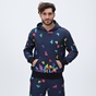 BLUE HUNTER-Unisex φούτερ μπλούζα BLUE HUNTER 24113080200 U HOODIE TETRIS μπλε