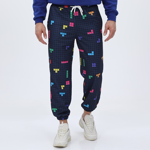 BLUE HUNTER-Unisex παντελόνι φόρμας BLUE HUNTER 24113120300 U JOGGER TETRIS μπλε