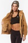 BODY ACTION-Γυναικεία ζακέτα BODY ACTION 071229-01 καφέ