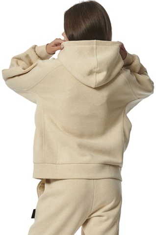 BODY ACTION-Γυναικεία fleece ζακέτα BODY ACTION 071321-01 μπεζ