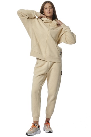 BODY ACTION-Γυναικεία fleece ζακέτα BODY ACTION 071321-01 μπεζ