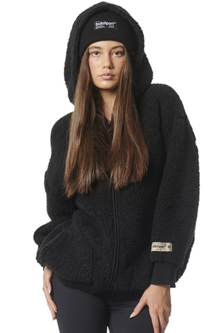 BODY ACTION-Γυναικεία oversized ζακέτα BODY ACTION 071323-01 μαύρη