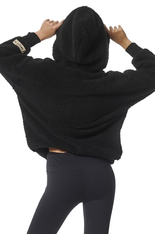 BODY ACTION-Γυναικεία oversized ζακέτα BODY ACTION 071323-01 μαύρη