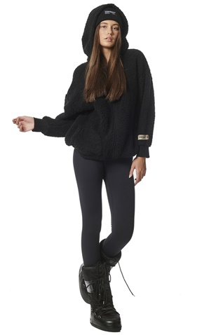 BODY ACTION-Γυναικεία oversized ζακέτα BODY ACTION 071323-01 μαύρη