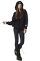 BODY ACTION-Γυναικεία oversized ζακέτα BODY ACTION 071323-01 μαύρη