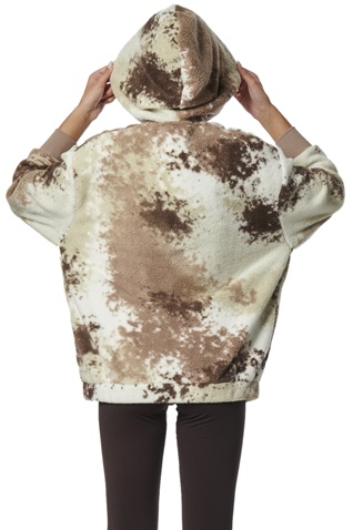 BODY ACTION-Γυναικεία oversized ζακέτα BODY ACTION 071323-01 μπεζ εκρού