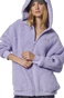 BODY ACTION-Γυναικεία oversized ζακέτα BODY ACTION 071323-01 μοβ