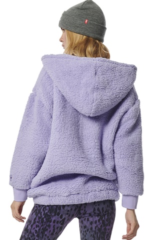 BODY ACTION-Γυναικεία oversized ζακέτα BODY ACTION 071323-01 μοβ