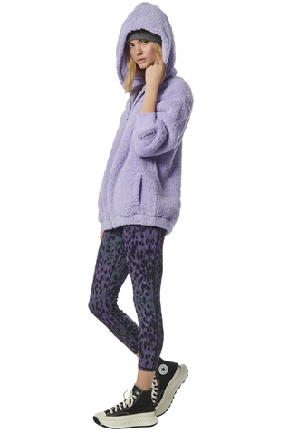 BODY ACTION-Γυναικεία oversized ζακέτα BODY ACTION 071323-01 μοβ