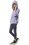 BODY ACTION-Γυναικεία oversized ζακέτα BODY ACTION 071323-01 μοβ