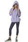 BODY ACTION-Γυναικεία oversized ζακέτα BODY ACTION 071323-01 μοβ