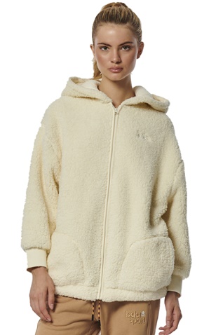 BODY ACTION-Γυναικεία oversized ζακέτα BODY ACTION 071323-01 εκρού