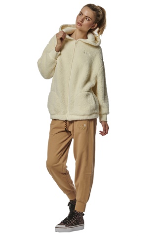BODY ACTION-Γυναικεία oversized ζακέτα BODY ACTION 071323-01 εκρού