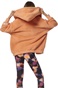 BODY ACTION-Γυναικεία oversized ζακέτα BODY ACTION 071323-01 πορτοκαλί