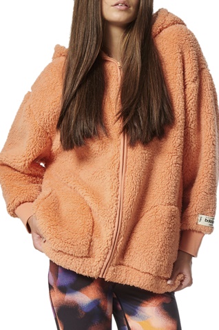 BODY ACTION-Γυναικεία oversized ζακέτα BODY ACTION 071323-01 πορτοκαλί