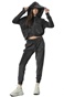 BODY ACTION-Γυναικεία βελουτέ cropped ζακέτα BODY ACTION 071324-01 μαύρη