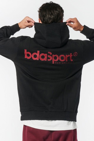 BODY ACTION-Ανδρική φούτερ ζακέτα BODY ACTION 073218-01 μαύρη