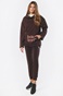 BODY ACTION-Γυναικείο παντελόνι φόρμας BODY ACTION 021238-01 καφέ