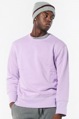 BODY ACTION-Ανδρική oversized φούτερ μπλούζα BODY ACTION 063220-01 μωβ