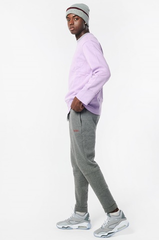 BODY ACTION-Ανδρική oversized φούτερ μπλούζα BODY ACTION 063220-01 μωβ