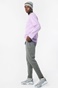 BODY ACTION-Ανδρική oversized φούτερ μπλούζα BODY ACTION 063220-01 μωβ
