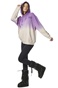 BODY ACTION-Unisex φούτερ μπλούζα BODY ACTION 063318-01 μωβ μπεζ