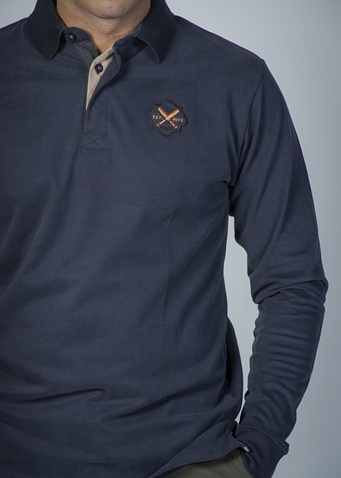 DORS-Ανδρική polo μπλούζα DORS 1133002.C02 μπλε