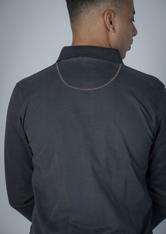 DORS-Ανδρική polo μπλούζα DORS 1133002.C03 γκρι