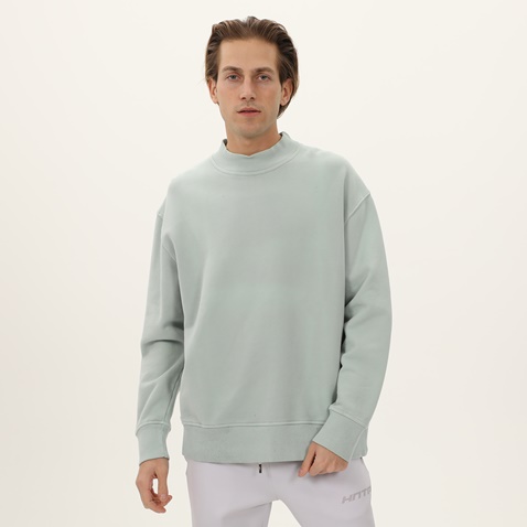 DIRTY LAUNDRY-Ανδρική φούτερ μπλούζα DIRTY LAUNDRY DLMC03W22 Relaxed Fit πράσινη