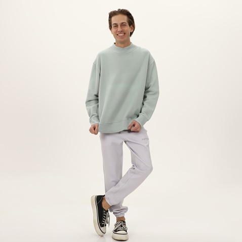 DIRTY LAUNDRY-Ανδρική φούτερ μπλούζα DIRTY LAUNDRY DLMC03W22 Relaxed Fit πράσινη