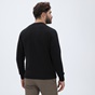 DIRTY LAUNDRY-Ανδρική φούτερ μπλούζα DIRTY LAUNDRY DLMC16W22 Relaxed Fit With Neck Detail μαύρη