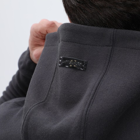 DIRTY LAUNDRY-Ανδρική φούτερ ζακέτα DIRTY LAUNDRY DLMF01W22 Regular Fit Full Zip γκρι