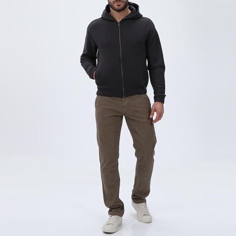 DIRTY LAUNDRY-Ανδρική φούτερ ζακέτα DIRTY LAUNDRY DLMF01W22 Regular Fit Full Zip γκρι