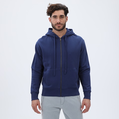 DIRTY LAUNDRY-Ανδρική φούτερ ζακέτα DIRTY LAUNDRY DLMF09W22 Relaxed Fit μπλε