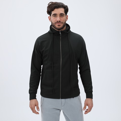 DIRTY LAUNDRY-Ανδρική φούτερ ζακέτα DIRTY LAUNDRY DLMF12W22 Divided Detailing Sport Full πράσινη