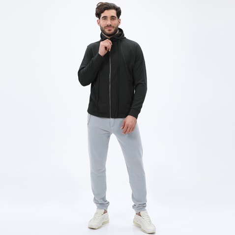 DIRTY LAUNDRY-Ανδρική φούτερ ζακέτα DIRTY LAUNDRY DLMF12W22 Divided Detailing Sport Full πράσινη
