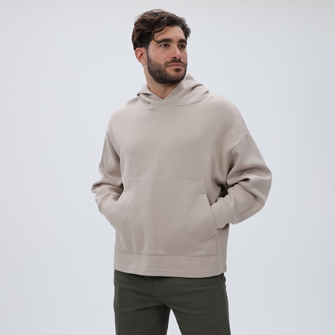 DIRTY LAUNDRY-Ανδρική φούτερ μπλούζα DIRTY LAUNDRY DLMH08W22 Oversized Hoodie εκρού
