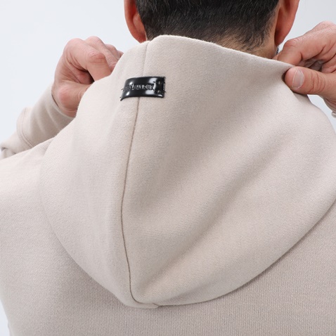 DIRTY LAUNDRY-Ανδρική φούτερ μπλούζα DIRTY LAUNDRY DLMH08W22 Oversized Hoodie εκρού